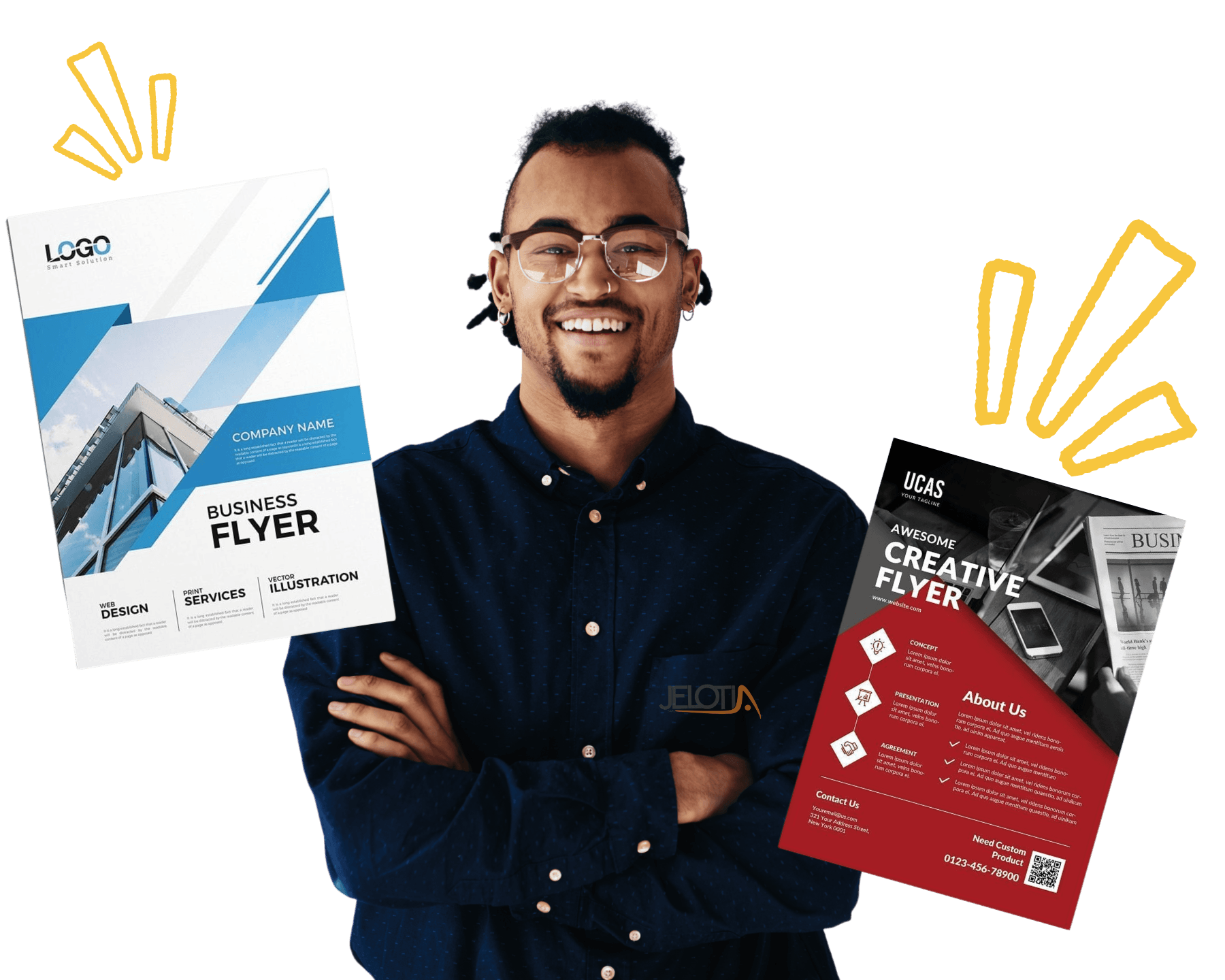 Jelotia – Flyers services Banner Jelotia - Flyers services Banner