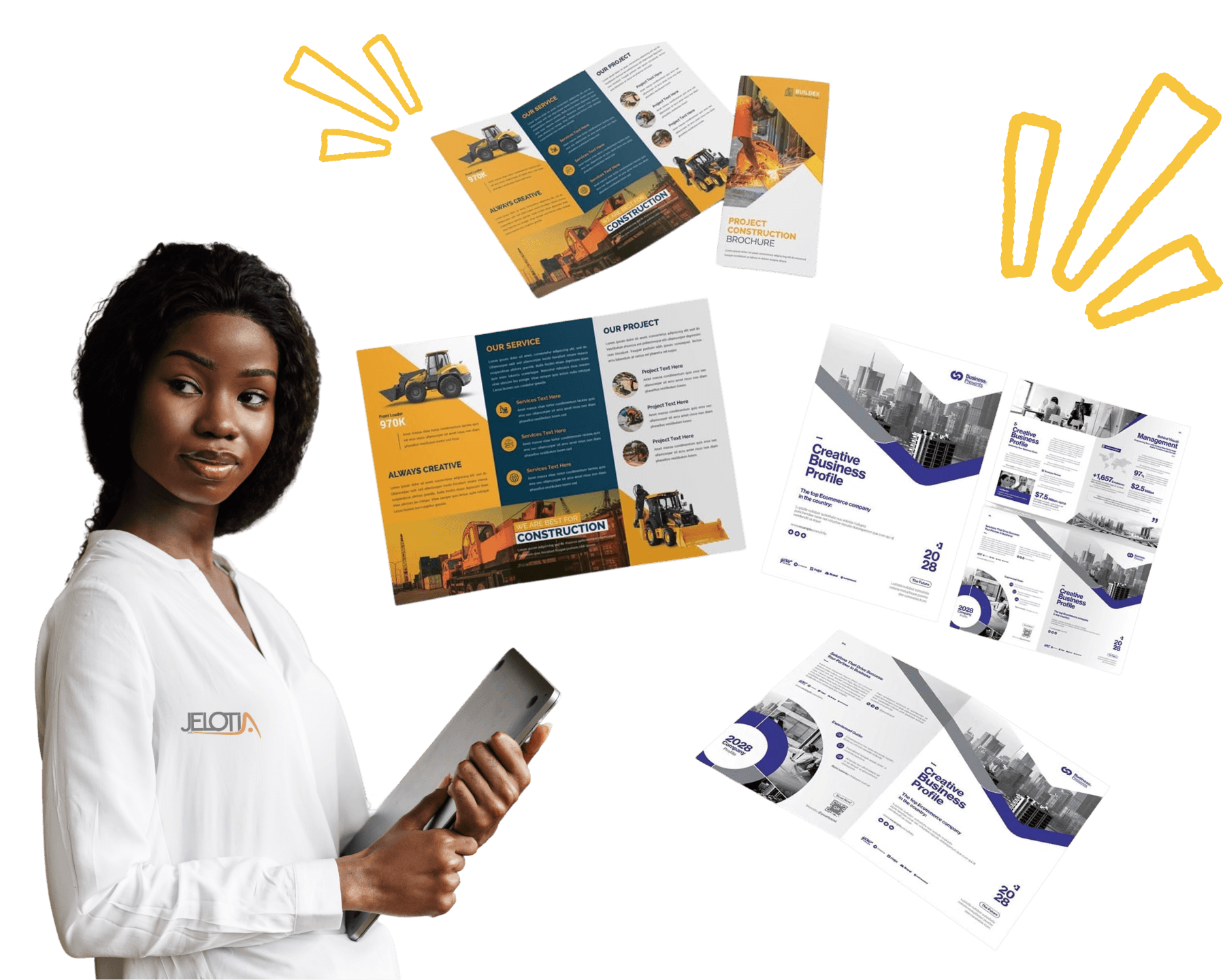 Jelotia – Brochures personnalisées Conception & Impression Banner