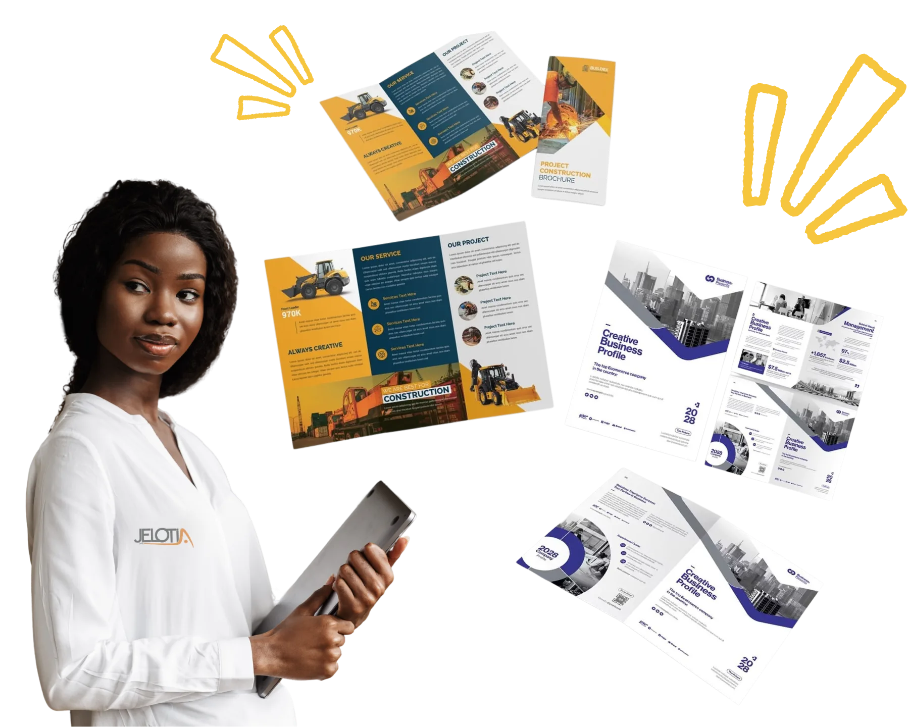 Jelotia – Brochures personnalisées Conception & Impression Banner