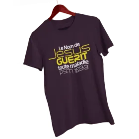 T-Shirt - "Le nom de JESUS guérit toute maladie" - Jelotia